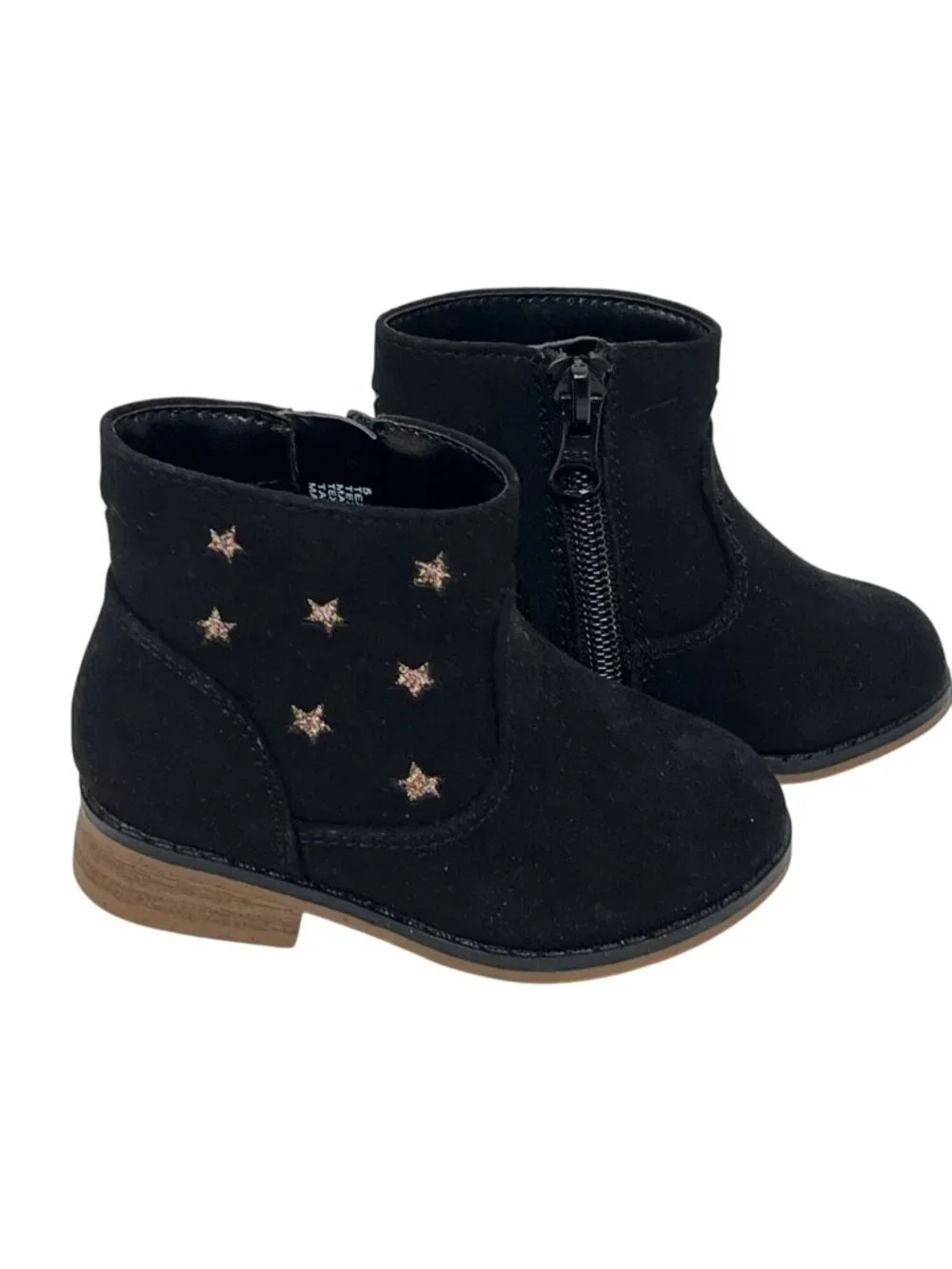 Cat & Jack Toddler Girls Black Star Print Ankle Booties Size 5